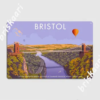 Bristol Clifton Viseči Most Kovinske Plošče, Plakat Smešno Plošče Klub Bar Steno Jame Tin Prijavite Plakati