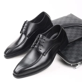 velik obseg men ' s business casual čevlji gospod urad kariero formalno obleko čipke-up originalne usnjene čevlje dihanje obutev moški