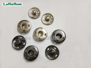 DIY 100sets/lot 17 mm kovinski medenina 2 deli šivanje pritisnite na gumb snap fasteners srebrna/črna brezplačna dostava 2016031403