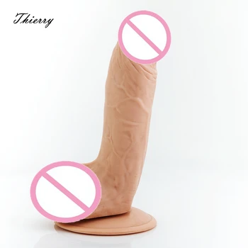 Thierry 20x4.4 cm Realističen Penis Velik Velik Dildo priseska Sex Igrače za Žensko Seks Izdelkov Ženska Masturbacija Petelin